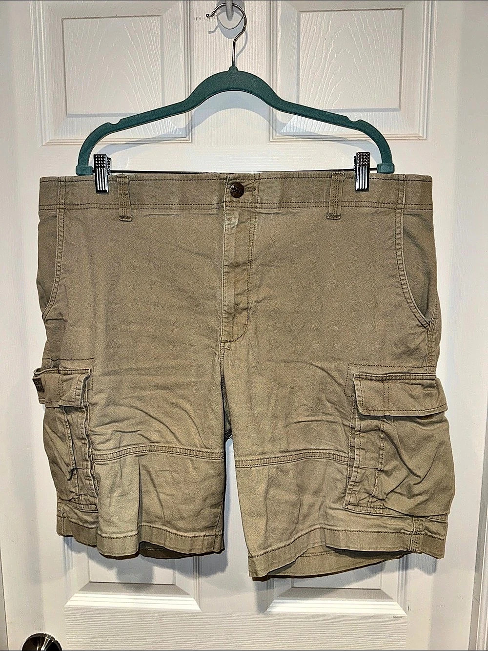 Lee Extreme Motion Cargo Shorts Brown Waist 42